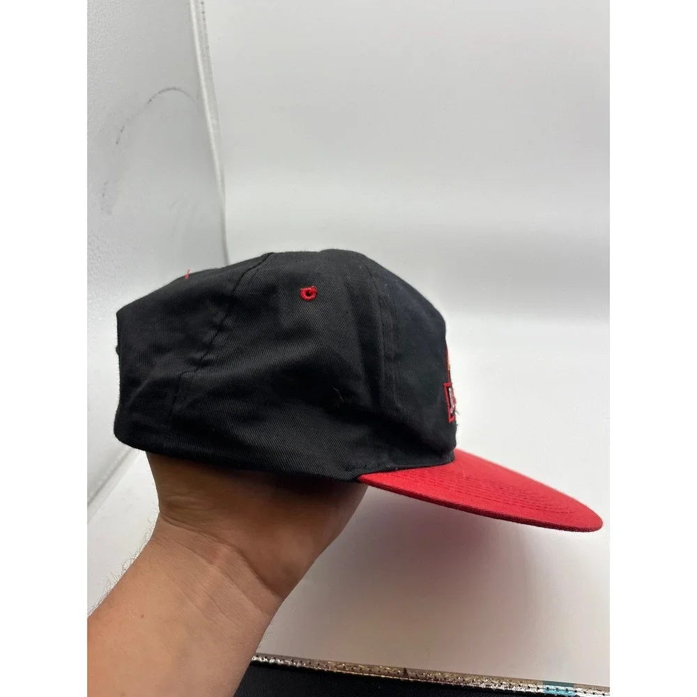 VTG 90s 1992 Jurassic Park Embroidered Snapback Hat Cap OS Black Red Movie Merch